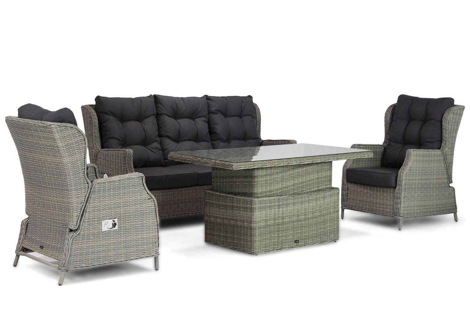 Aanbieding Garden Collections Chicago/Hamilton 140 cm dining loungeset 4-delig