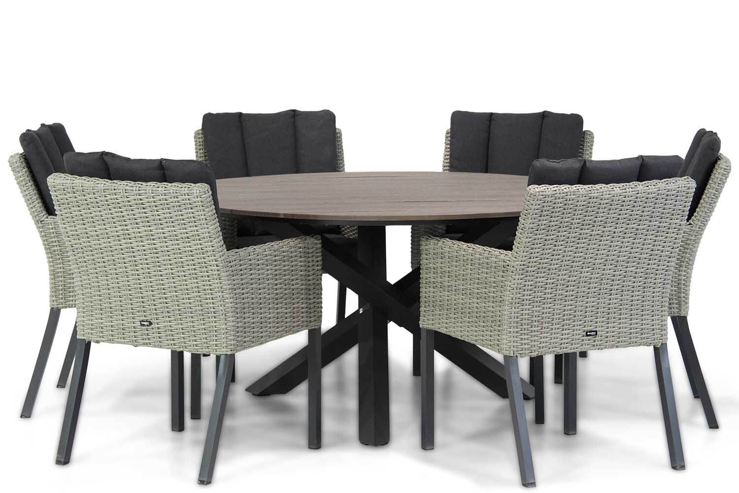 Aanbieding Garden Collections Oxbow/Ancona 150 cm dining tuinset 7-delig