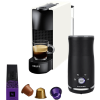 Koop Krups Nespresso Essenza Mini XN1101 Wit + Pierre Melkopschuimer - 6151129647646