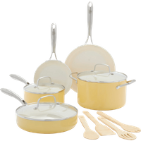Koop GreenLife Artisan Pannenset 12-delig Geel - 4895156696865