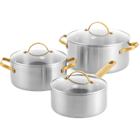 Koop Greenpan Padova Reserve 3-ply Stainless Steel Kookpannenset 6-delig - 4894871075368