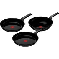 Koop Tefal Renew Black Keramische Koekenpannenset 24 +  28 cm + Wokpan 28 cm - 6151122410438
