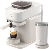 Koop Philips Baristina BAR308/00 Wit + Melkopschuimer - 8720389082825