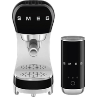 Koop SMEG ECF12BLEU Zwart + melkopschuimer - 8017709358662