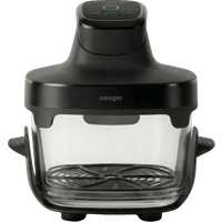 Koop Seeger SGR1050BK Glass Air Fryer Zwart - 8712837885843