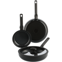 Koop BK Enjoy Koekenpannenset 20 + 28 cm + Hapjespan 28 cm zwart - 4894871054707
