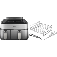 Koop Philips Airfryer XL 3000 Serie NA332/00 + Dubbellaagse kookset + Bakmeesterset - 6151122447427