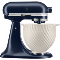 Koop KitchenAid Artisan Mixer 5KSM125EIB Blauw + Design Mengkom Wit - 6151129992951