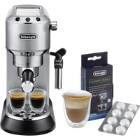Koop De'Longhi EC685.M Dedica Zilver + Reinigingstabletten - 6156414883846