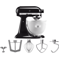 Koop KitchenAid Artisan Mixer 5KSM125 Onyx Zwart + IJsbereider - 6095616276295